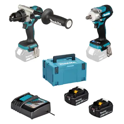 akumulatorowy zestaw Combo DHP492 + DTW300, 18V, 2x5,0Ah, Li-Ion, LXT, Makita [DLX2590TJ]