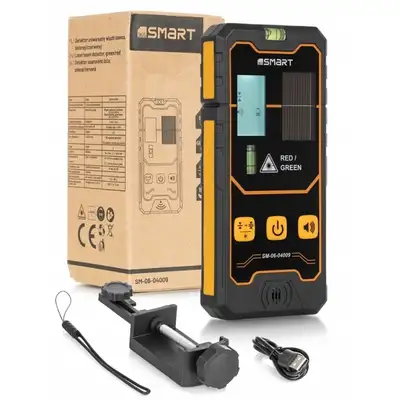 detektor laserowy uniwersalny do wiązki czerwonej 40m i wiązki zielonej 50m, Smart [SM-06-04009]