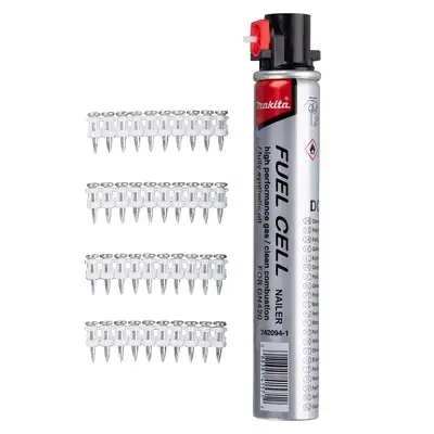 gwoździe do betonu 2,6x20mm + gaz, Makita [196290-2] do gwoździarki GN420C, 1000szt.