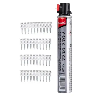 gwoździe do betonu 2,6x25mm + gaz, Makita [196291-0] do gwoździarki GN420C, 1000szt.