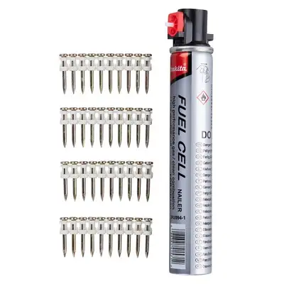 gwoździe do betonu 2,6x30mm + gaz, Makita [196292-8] do gwoździarki GN420C, 1000szt.