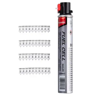 gwoździe do betonu 3,1x15mm + gaz, Makita [196285-5] do gwoździarki GN420C, 1000szt.