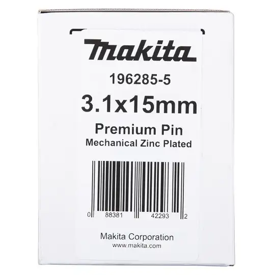 gwoździe do betonu 3,1x15mm + gaz, Makita [196285-5] do gwoździarki GN420C, 1000szt.