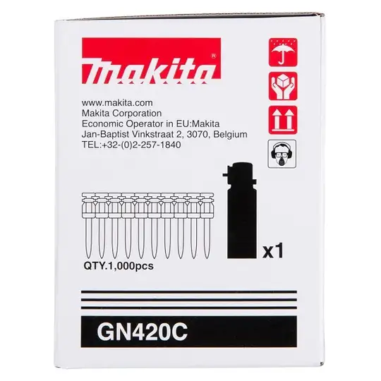 gwoździe do betonu 3,1x32mm + gaz, Makita [196289-7] do gwoździarki GN420C, 1000szt.