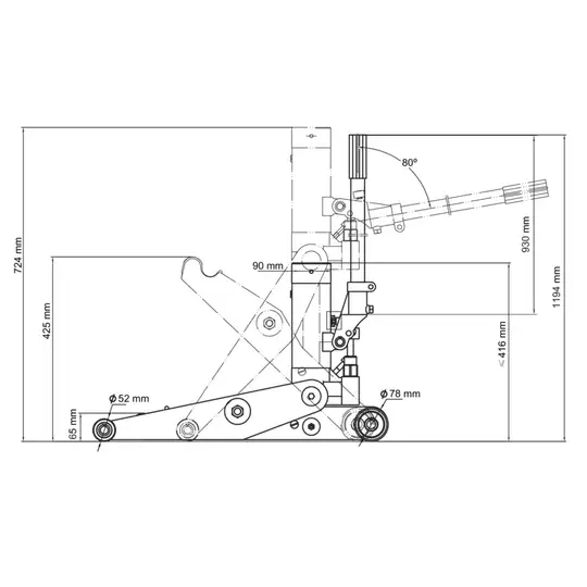 hydrauliczny podnośnik samochodowy nożycowy, 4-5 ton, BAHCO [BH1S45]