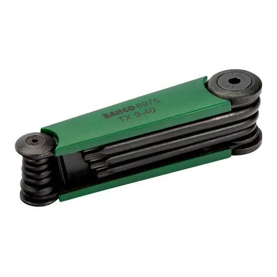 komplet 8szt. kluczy trzpieniowych do śrub typu Torx T9-T40, Bahco [BE-8975]