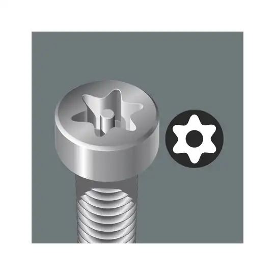 końcówka 1/4" do wkrętów z otworem i trzpieniem zabezpieczającym, rozmiar TX30/89mm, Wera [05060054001]