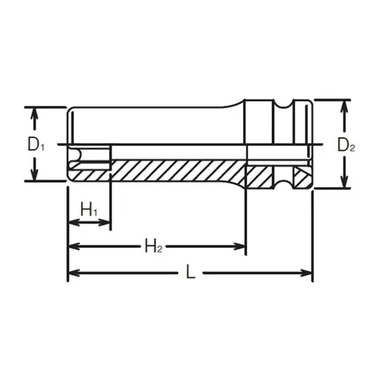nasadka udarowa, wydłużona na kwadrat 3/8", rozmiar łba TORX E10, Koken [13325 E10]