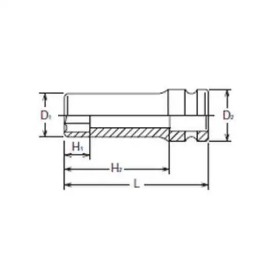 nasadka udarowa wydłużona - schemat