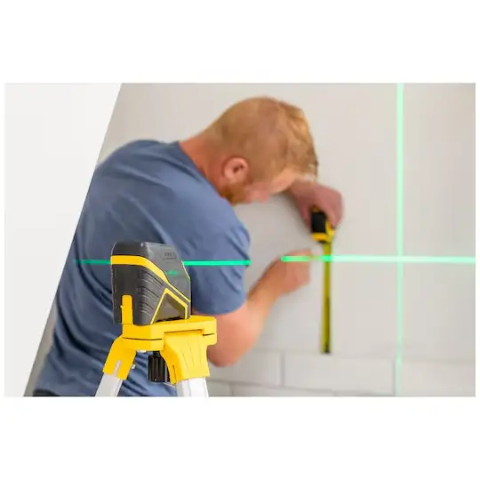 samopoziomujący laser krzyżowy z wiązką zieloną, FCL-G, FATMAX, Stanley [FMHT77586-1] zasięg do 30m.