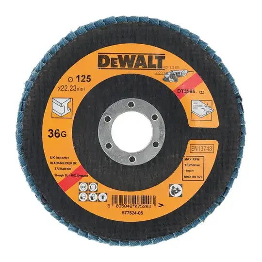 tarcza listkowa wygięta, 125/22,23mm, G36, DeWALT [DT3265-QZ]