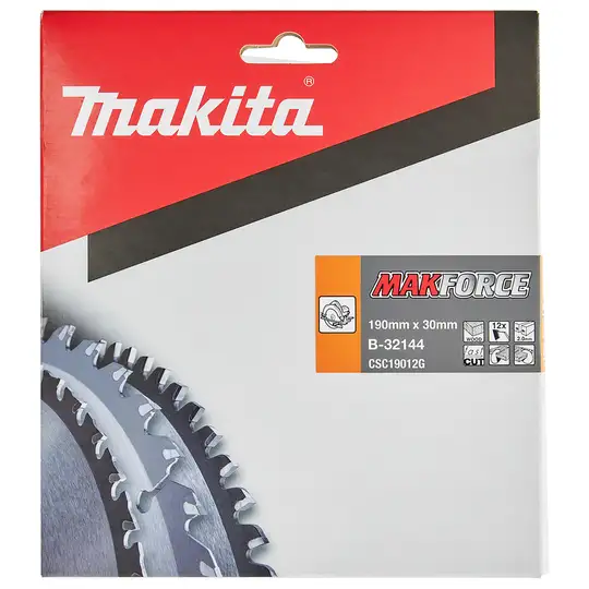 tarcza tnąca do drewna, 190/30mm, 12 zębów, Makforce, Makita [B-32144]