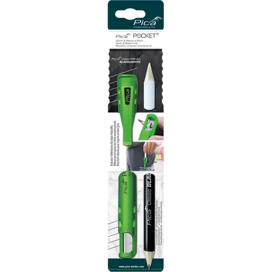 uchwyt z temperówką + dwa ołówki kamieniarskie  [505/03]