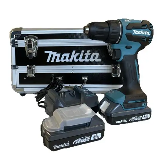 wiertarko-wkrętarka akumulatorowa 18V, 65Nm, Makita [DDF490WVX7] 2x2,0Ah, LXT BASIC, z zestawem akcesoriów