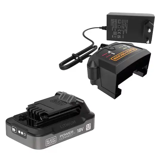 wiertarko-wkrętarka udarowa akumulatorowa, 45Nm, 18V POWERCONNECT, 2x2,0Ah, Black+Decker [BCD383D2XKA-QW] + akcesoria