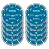 zestaw 10 szt. diamentowych tarcz do cięcia betonu i granitu, 125mm, Makita [D-41595-10]