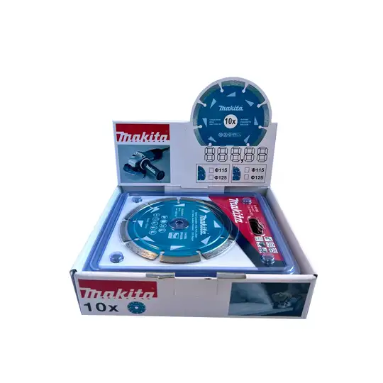 zestaw 10 szt. diamentowych tarcz do cięcia betonu i granitu, 125mm, Makita [D-41595-10]