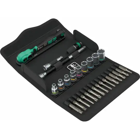 zestaw 28 szt. końcówek i nasadek 1/4" z grzechotką Zyklop Comfort 8100 SA 14, Wera [05005541001]