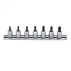 zestaw 7szt. nasadek 1/4" z końcówką TORX T10-T40/28mm, Koken [RS2025/7-L28] na listwie metalowej