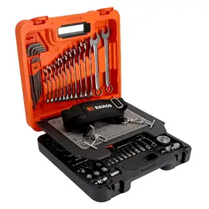 zestaw 98 szt. kluczy nasadowych i akcesoriów 1/4" i 1/2", klucze imbusowe i płasko-oczkowe, BAHCO [S98MC1H]