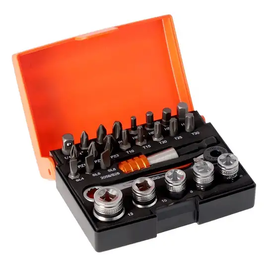 zestaw końcówek i nasadek 1/4" z grzechotką i adapterem magnetycznym, Bahco [SB2058/S26]