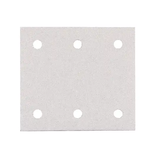 10 szt. papieru szlifierskiego na rzepy 114x102mm, 6 otworów, granulacja 80 [P-35829]
