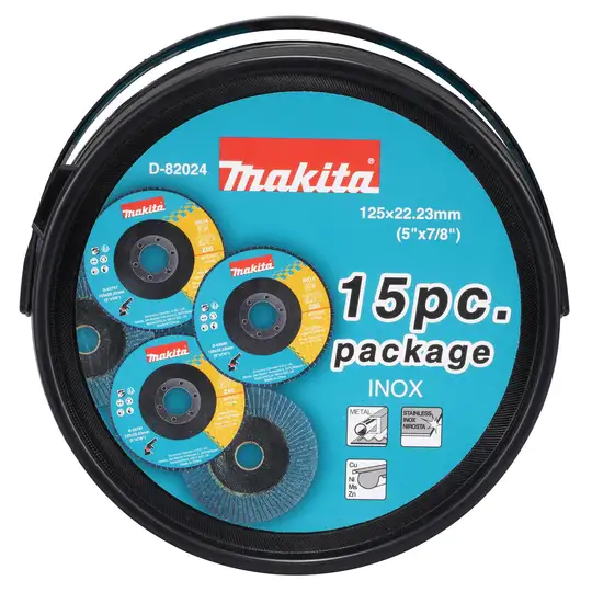 15szt. tarcz do szlifowania stali nierdzewnej, 125mm, MAKITA [D-82024]