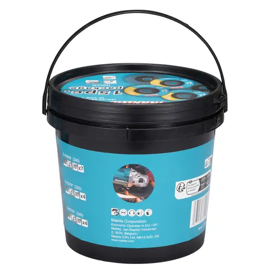15szt. tarcz do szlifowania stali nierdzewnej, 125mm, MAKITA [D-82024]