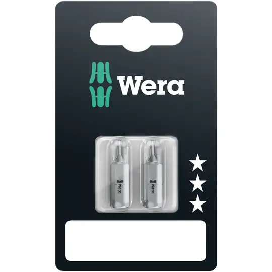 2 szt. końcówki 1/4", PZ1/25mm WERA [05073308001]