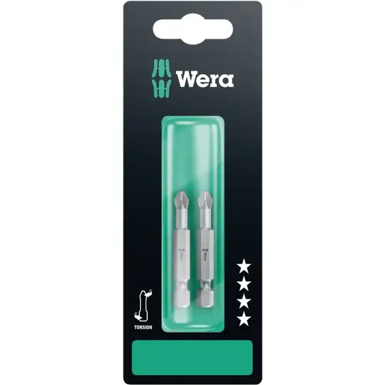 2 szt. końcówki 1/4", PZ1/50mm WERA [05134384001]