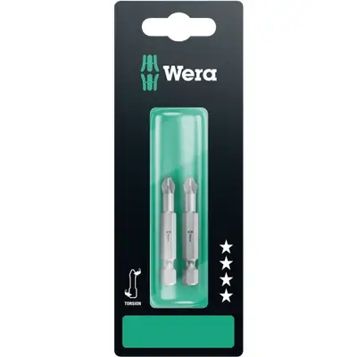 2 szt. końcówki 1/4", PZ1/50mm WERA [05134384001]