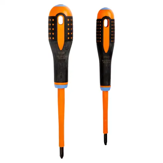 2szt. wkrętaków VDE, płaski 5.0 i 6.0 / PZ1 i PZ2, ERGO, BAHCO [BE-9890S]