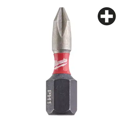 3 szt. końcówek udarowych 1/4", PH1/25mm, SHOCKWAVE, IMPACT DUT, Milwaukeet [4932500352]