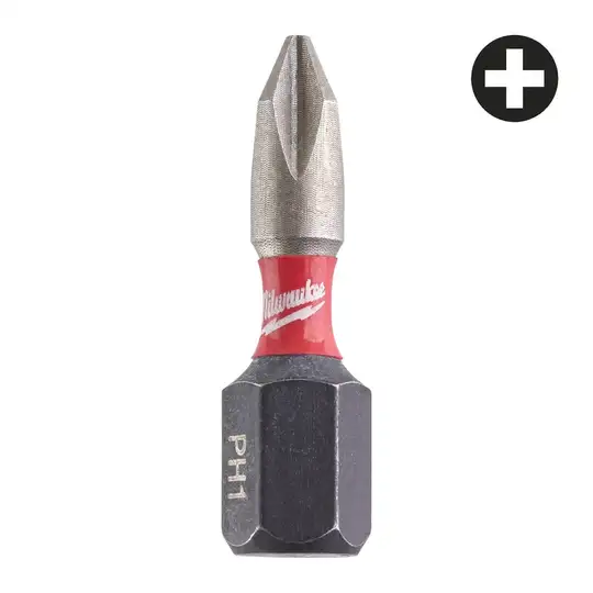 3 szt. końcówek udarowych 1/4", PH1/25mm, SHOCKWAVE, IMPACT DUT, Milwaukeet [4932500352]