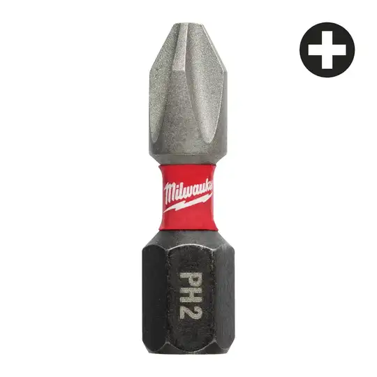 3 szt. końcówek udarowych 1/4", PH2/25mm, SHOCKWAVE, IMPACT DUT, Milwaukeet [4932500353]