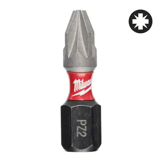 3 szt. końcówek udarowych 1/4", PZ2/25mm, SHOCKWAVE, IMPACT DUT, Milwaukeet [4932500356]