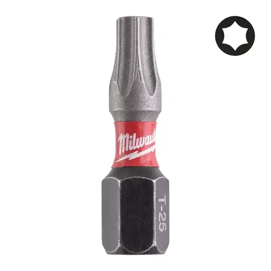 3 szt. końcówek udarowych 1/4", TX25/25mm, SHOCKWAVE, IMPACT DUT, Milwaukeet [4932500364]