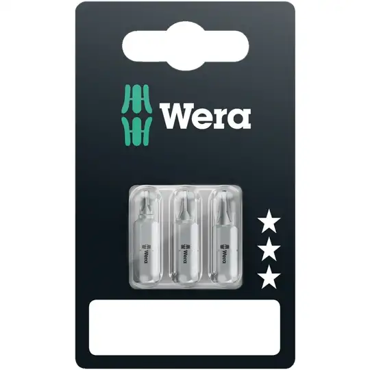 3 szt. końcówki 1/4", PZ1/PZ2/PZ3/25mm WERA [05073311001]