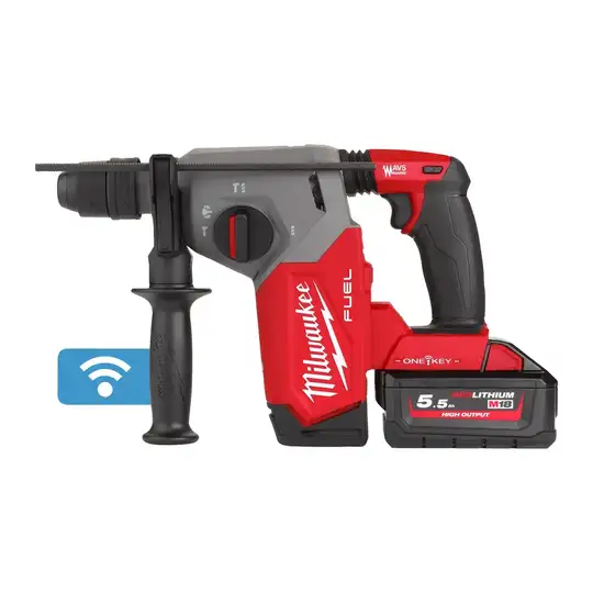 Akumulatorowa młotowiertarka, SDS+, 2,5J, 18V, M18 FUEL, ONE-KEY, 2x5.5Ah, FIXTEC, M18 ONEFHX-552X, Milwaukee [4933478504]