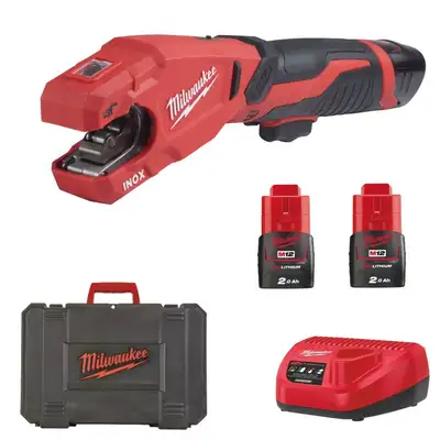 Akumulatorowa przecinarka do rur ze stali nierdzewnej, 2x2,0Ah, M12 PCSS-202C, 12V MILWAUKEE [4933479242]