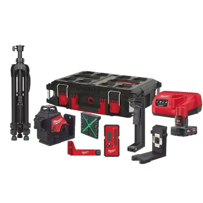 Laser 3-wiązkowy 360°, zielony, do 38m, M12, 12V, MILWAUKEE [4933478960]