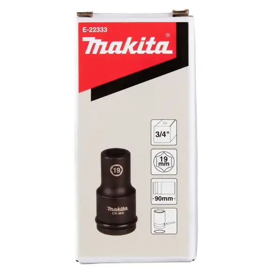 Nasadka udarowa sześciokątna 3/4", wydłużona, rozmiar 19mm, Makita [E-22333]