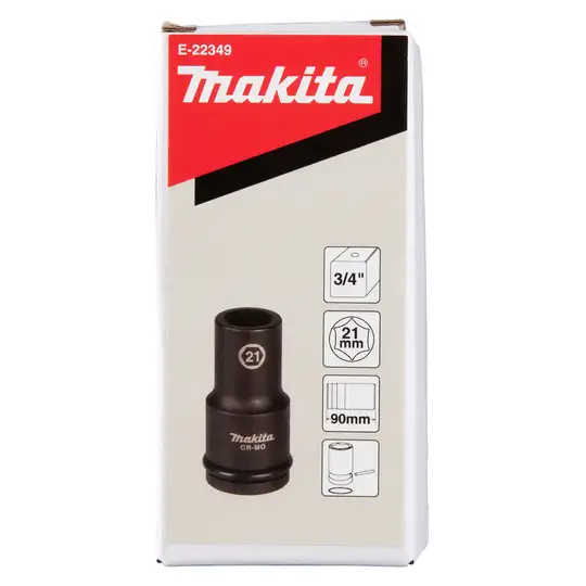 Nasadka udarowa sześciokątna 3/4", wydłużona, rozmiar 21mm, Makita [E-22349]