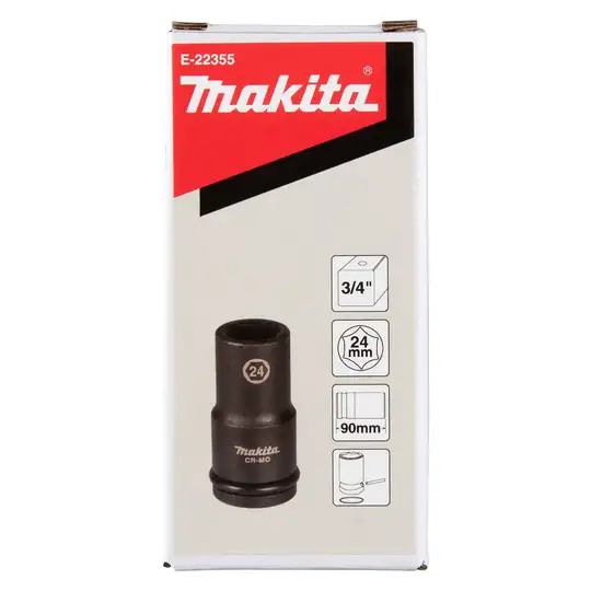 Nasadka udarowa sześciokątna 3/4", wydłużona, rozmiar 24mm, Makita [E-22355]
