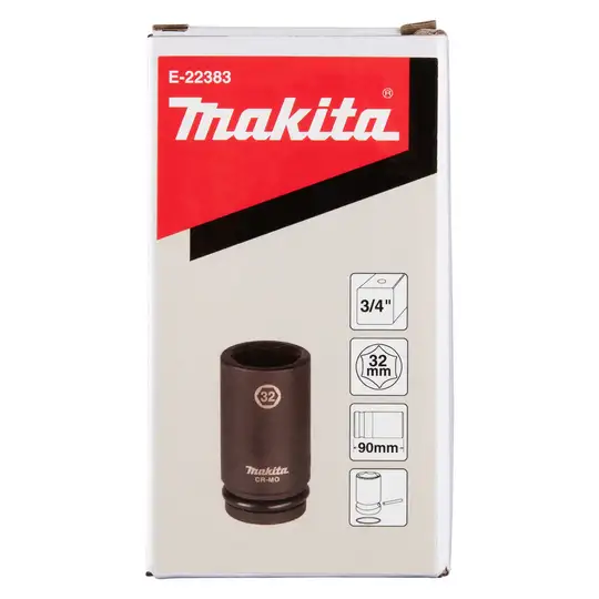 Nasadka udarowa sześciokątna 3/4", wydłużona, rozmiar 32mm, Makita [E-22383]