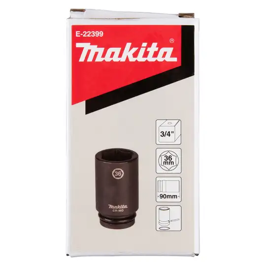 Nasadka udarowa sześciokątna 3/4", wydłużona, rozmiar 36mm, Makita [E-22399]