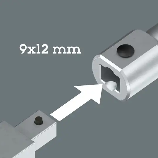 Rękojeść do obsługi narzędzi wtykowych 9x12mm, 9998 X-POWER, WERA [05003200001]