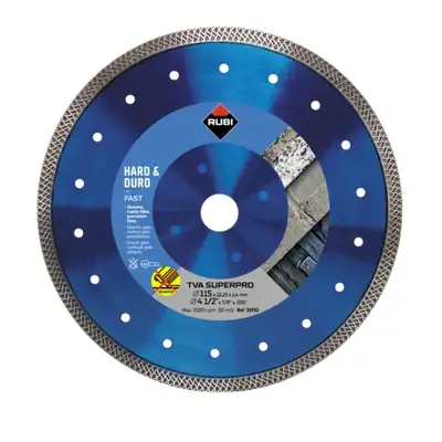 Tarcza diamentowa do cięcia materiałów twardych na sucho 115/22,2mm, klasa SUPERPRO, TURBO VIPER-TVA, Rubi [31932]