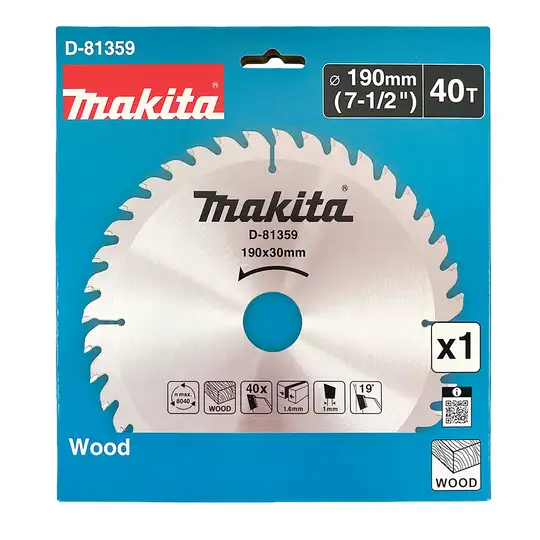 Tarcza tnąca do drewna, 190x30mm, 40 zębów, Economy, Makita [D-81359]