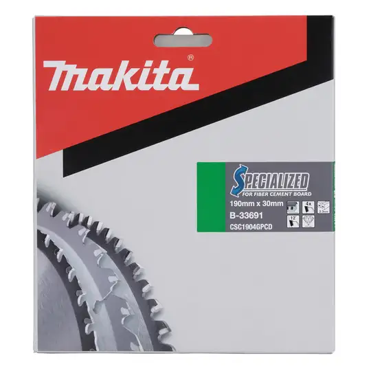 Tarcza tnąca do płyt włókno-cementowych 190x30mm 4 zęby Specialized Makita [B-33691]
